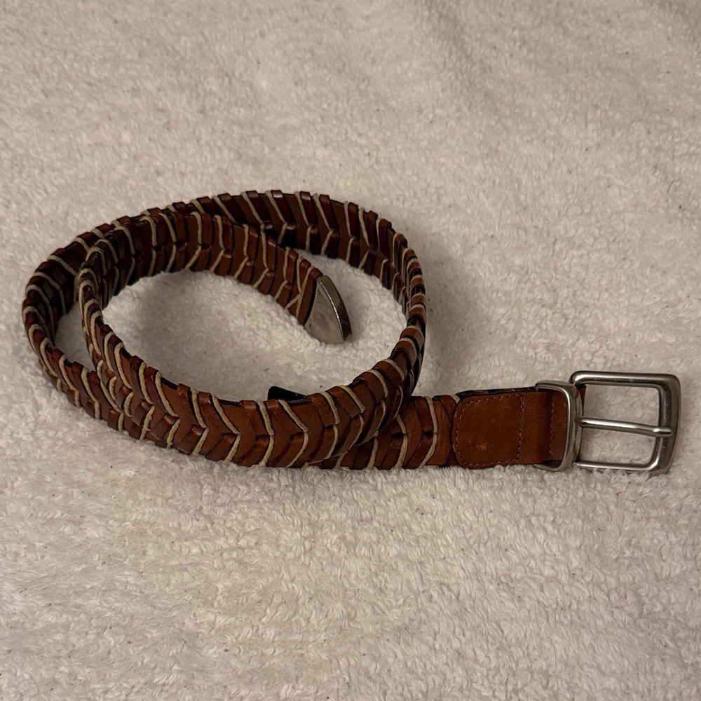 Tommy Bahama Brown and Tan Braided Belt